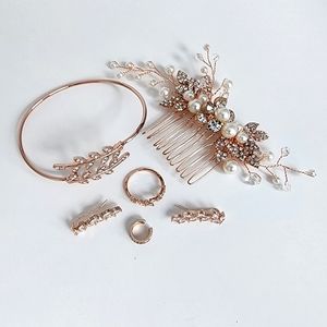 Rose Gold Bridal Bridesmaid Jewelry Set